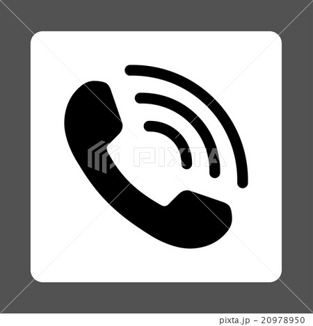Telephone Call Rounded Square Button 20978950
