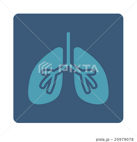 Lungs Rounded Square Button 20979078