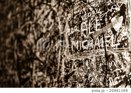 The wall full of messages, Verona, Italy. 20981168