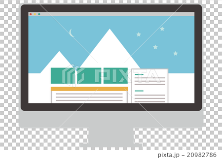 イラスト 素材 パソコン ウェブサイト ベクターのイラスト素材 9786