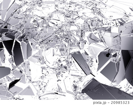 Pieces of Broken or Shattered glass isolated Pieces of Broken or Shattered glass isolated 20985323
