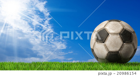 Football - Soccer Ball with Green Grass 20986154