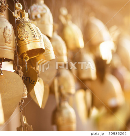 Buddhist bells with wishes 20986262