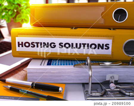 Yellow Ring Binder with Inscription Hosting Yellow Ring Binder with Inscription Hosting 20989100