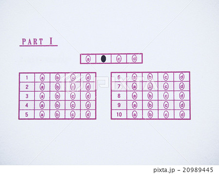 英語リスニングテストのマークシートの写真素材 9445