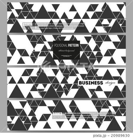 Banners set. Triangular vector pattern. Abstract 20989630