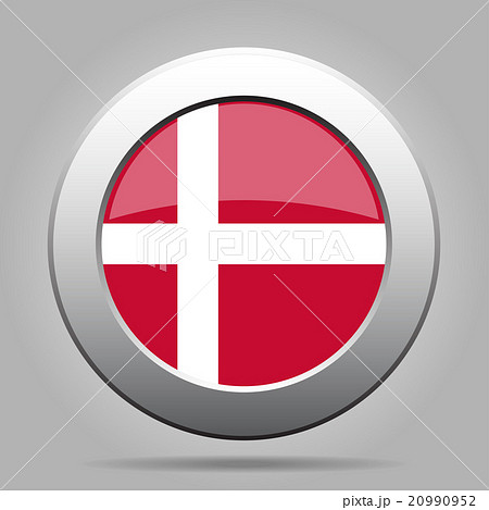 metal button with flag of Denmark