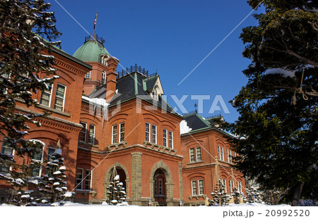 北海道庁旧本庁舎、赤レンガ、雪景色 20992520
