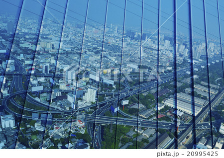 Reflect of cityscape expressway and highway on me Reflect of cityscape expressway and highway on me 20995425