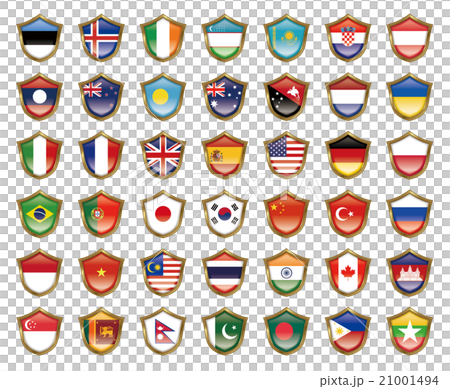 Flag badge illustration 21001494