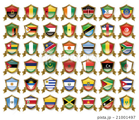 国旗のバッジのイラスト 国旗のバッジのイラスト 21001497