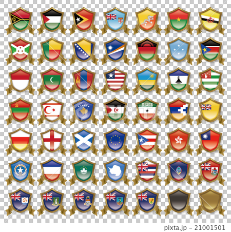 国旗のバッジのイラスト 21001501