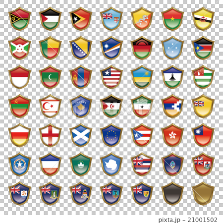 Flag badge illustration 21001502
