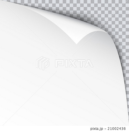 Page curl with shadow on blank sheet of paper Page curl with shadow on blank sheet of paper 21002436