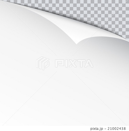Page curl with shadow on blank sheet of paper 21002438