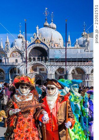Venice with carnival against Mark'sSquare in Italy 21002551