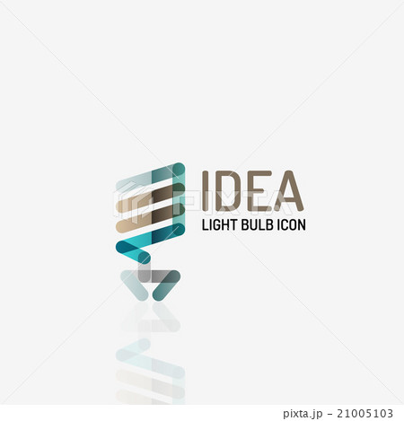 Logo, vector light bulb abstract linear geometric 21005103