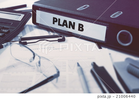 Plan B on Office Folder. Toned Image. 21006440