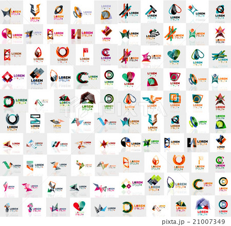 Mega collection of geometrical abstract logo Mega collection of geometrical abstract logo 21007349