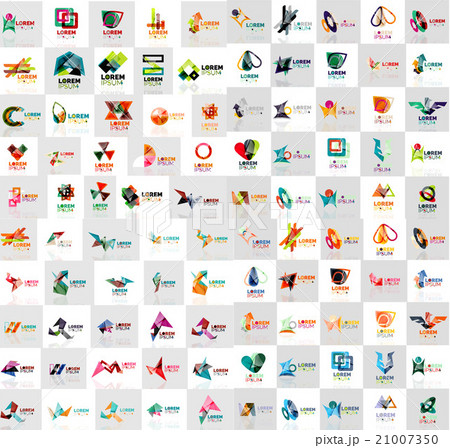 Mega collection of geometrical abstract logo Mega collection of geometrical abstract logo 21007350