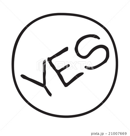Doodle YES word icon Doodle YES word icon 21007669