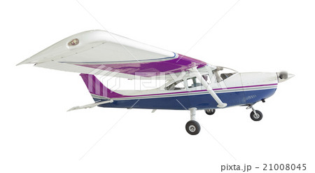 Cessna 172 Single Propeller Airplane On White 21008045