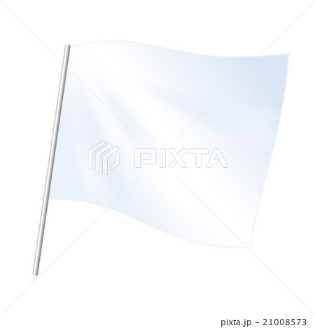 白色の旗のイラスト素材