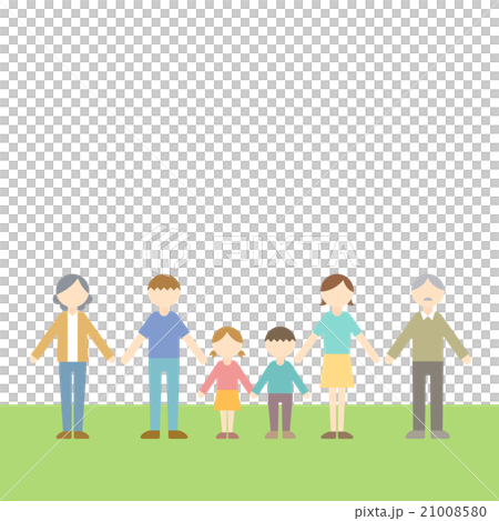 平的像人家庭白色背景 21008580