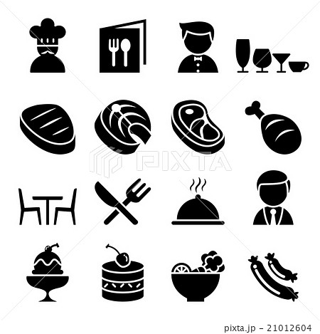 Restaurant icon set Restaurant icon set 21012604
