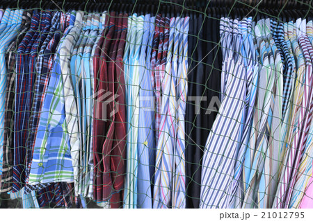 clothes fashion is hanging clothesline in shop wear. 21012795