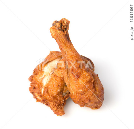 thai fried chicken isolated on white thai fried chicken isolated on white 21015867