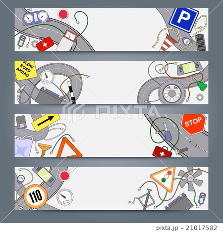 Vector sketchy doodle banners. 21017582