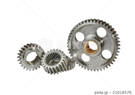 some gears on a white background 21018576