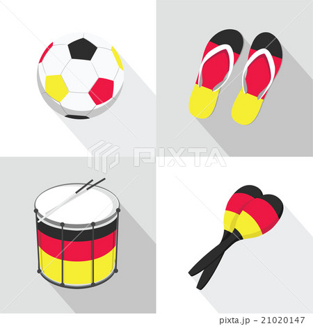 Germany Soccer football icons flat style 21020147