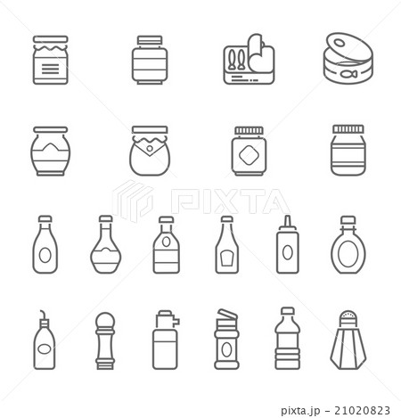 Lines icon set - ketchup vector illustration 21020823