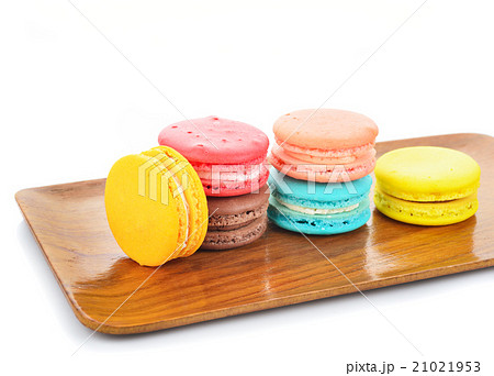 colorful macarons on white background colorful macarons on white background 21021953
