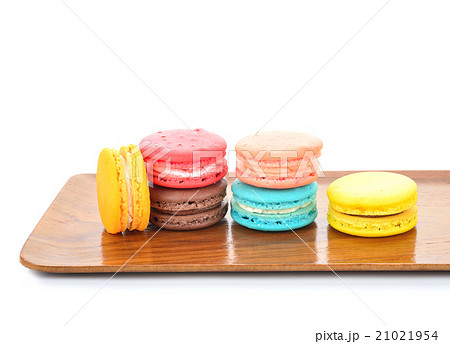 colorful macarons on white background colorful macarons on white background 21021954