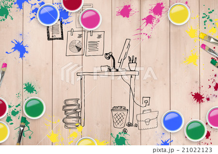 Composite image of frame of art supply 21022123