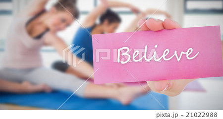 Believe against people background 21022988