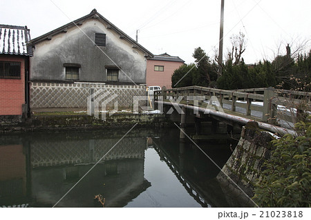 残雪残る柳川市クリーク(並倉/鶴味噌醸造) 残雪残る柳川市クリーク(並倉/鶴味噌醸造) 21023818