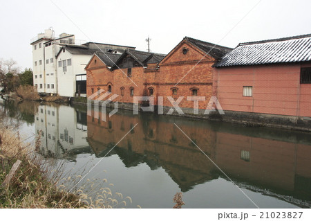 残雪残る柳川市クリーク(並倉/鶴味噌醸造) 残雪残る柳川市クリーク(並倉/鶴味噌醸造) 21023827