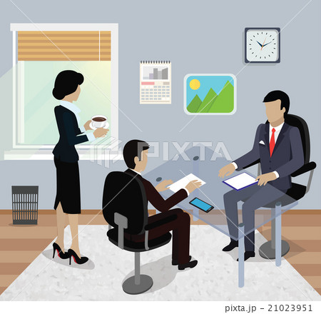 Isometric Business Meeting in Office Flat Design 21023951