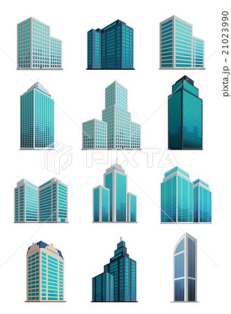 Set Icons Skyscrapers Buildings 21023990