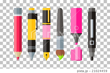 Painting Tools Pen Pencil and Marker Flat Design 21024459