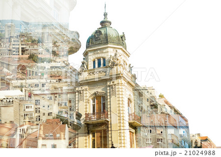 Belgrade. Double Exposure concept. 21024988