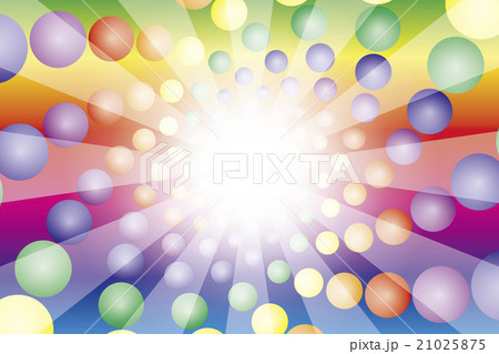 背景素材壁紙 カラーボール 球体 玉 渦巻 スパイラル 螺旋 虹色 レインボーカラー 七色 カラフルのイラスト素材