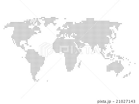 世界地図 ドット イラスト 黒 グラデーション のイラスト素材