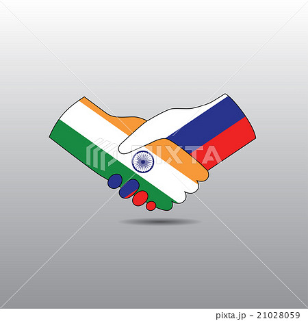 World peace icon, India handshake with Russia World peace icon, India handshake with Russia 21028059