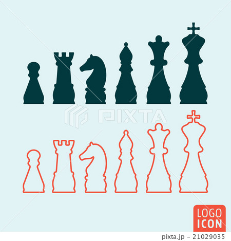 Chess icon isolated Chess icon isolated 21029035