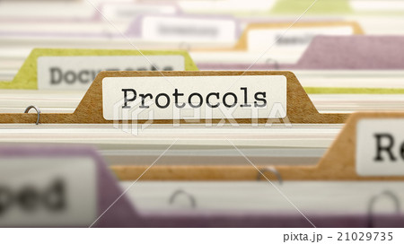 Protocols Concept on File Label. 21029735